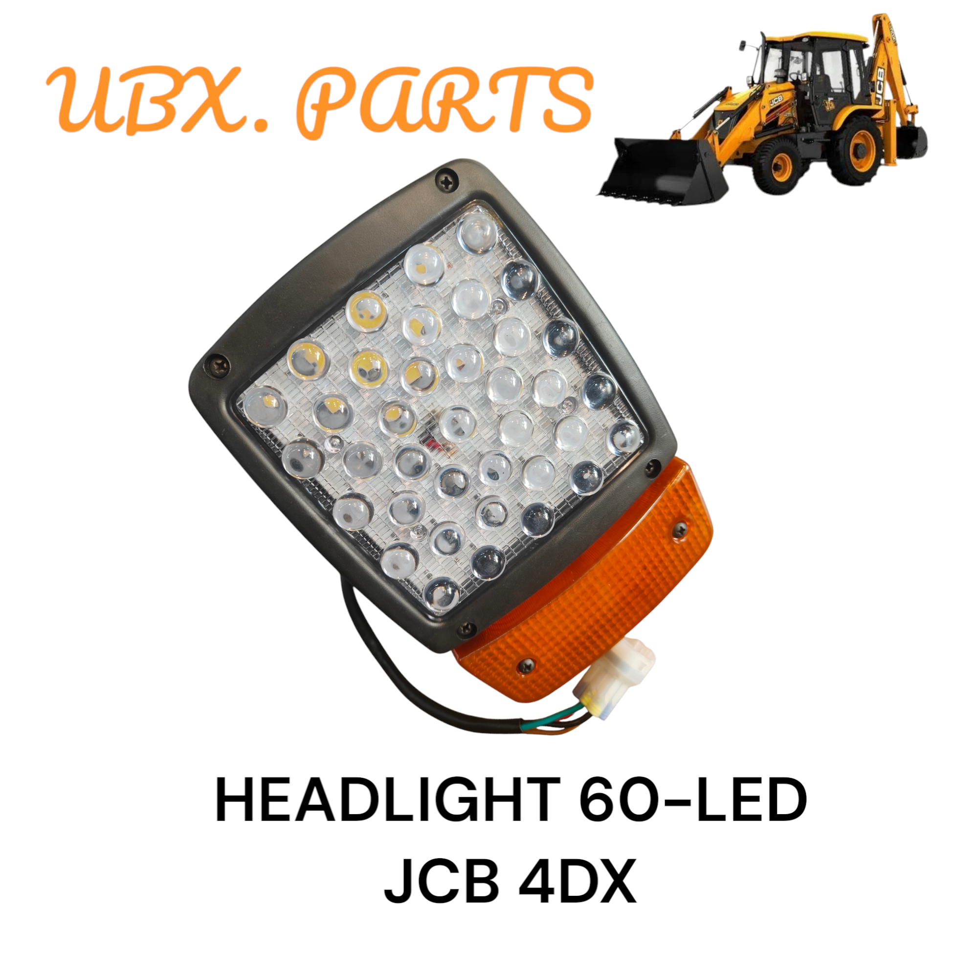 LED Headlight 60-LED — JCB 4DX