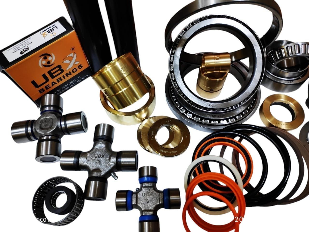 UBX bearings, universal joints, bushings, and seal kits for JCB backhoe loaders